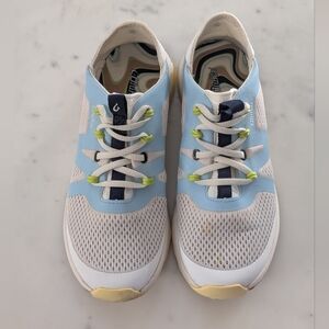 OluKai "Huia" Misty Blue and White Sand Sneakers 6.5